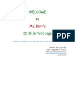 Welcome To 2015-16 Webpage: Ms. Kerr's