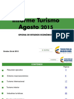 Informe Turismo Agosto 2015