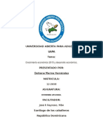 Crecimiento Económico 2015 y Desarrollo Económico.