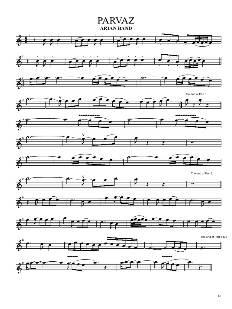 Parvaz Arian Band: Parts Overview | PDF