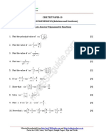 12 Mathematics Relations and Functions Test 10 PDF