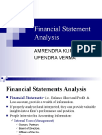 Financial Statement Analysis: Amrendra Kumar Upendra Verma