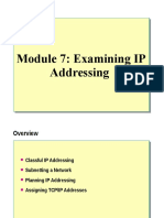 Module 7: Examining IP Addressing