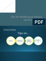 Tips For Multilingual Writers