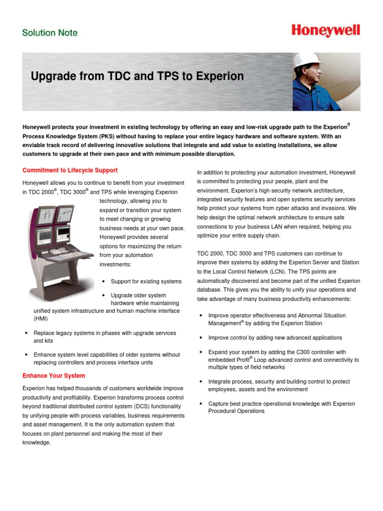 Upgrade From TDC and TPS To Experion Solution Note - December 2006 ...