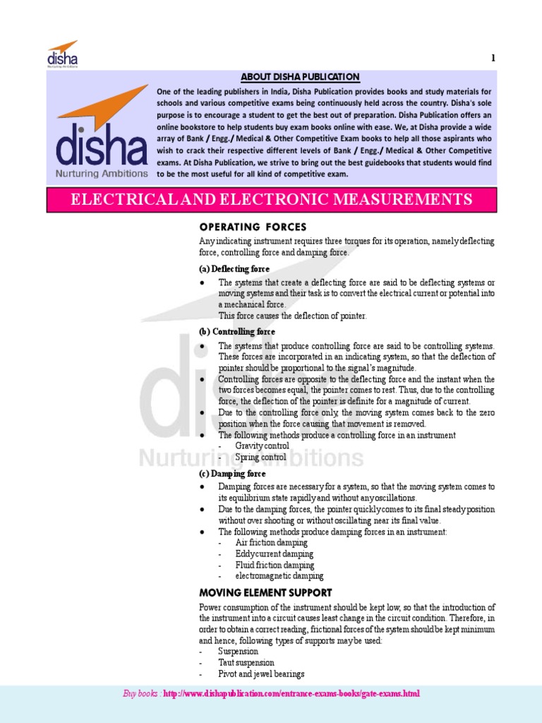 Electrical and Electronic Measurements PDF Frequency Inductor