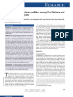 Research: Epidemiology of Diabetes Mellitus Among First Nations and Non-First Nations Adults