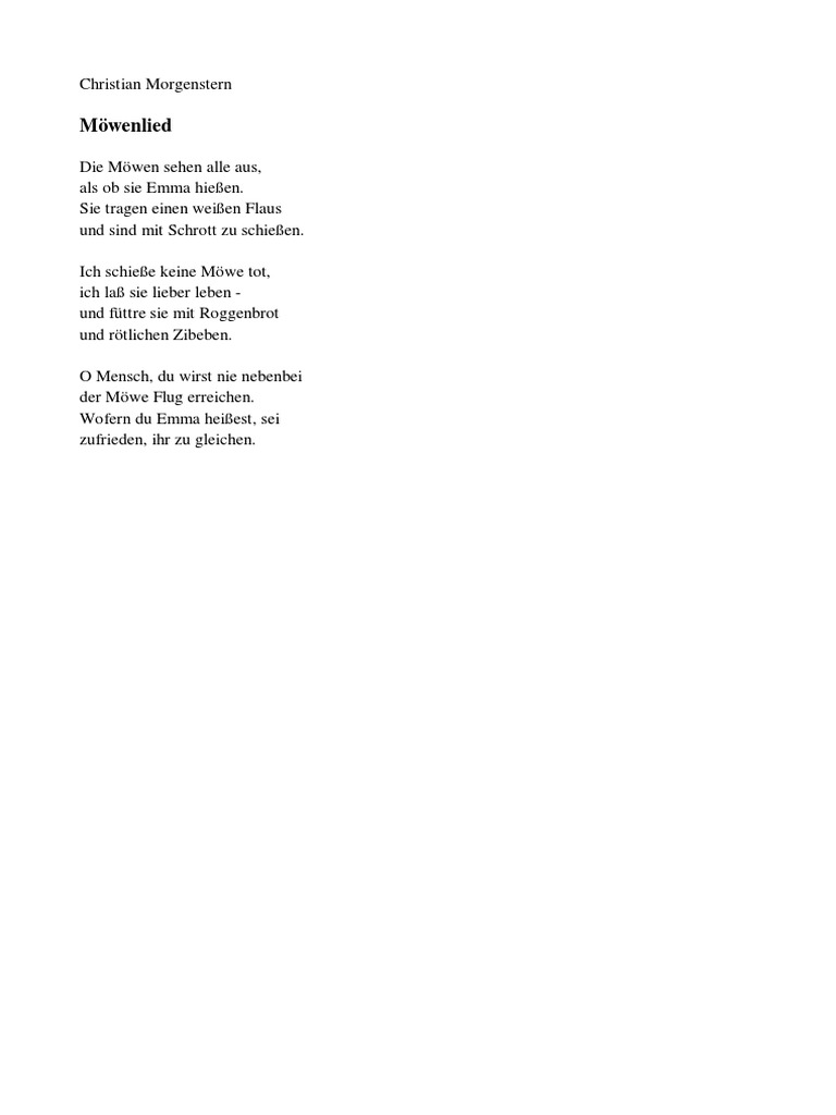 Morgenstern, Möwenlied | PDF