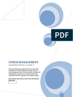 Stress Management: Organizational Behavior-Group No. 4