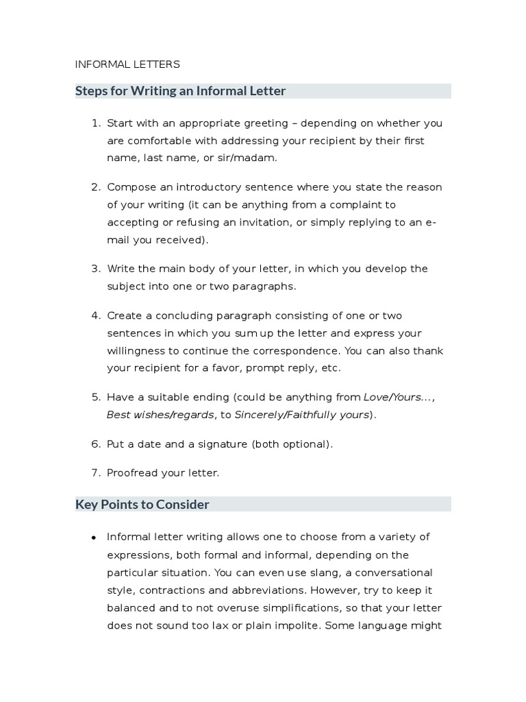 Write an informal essay image