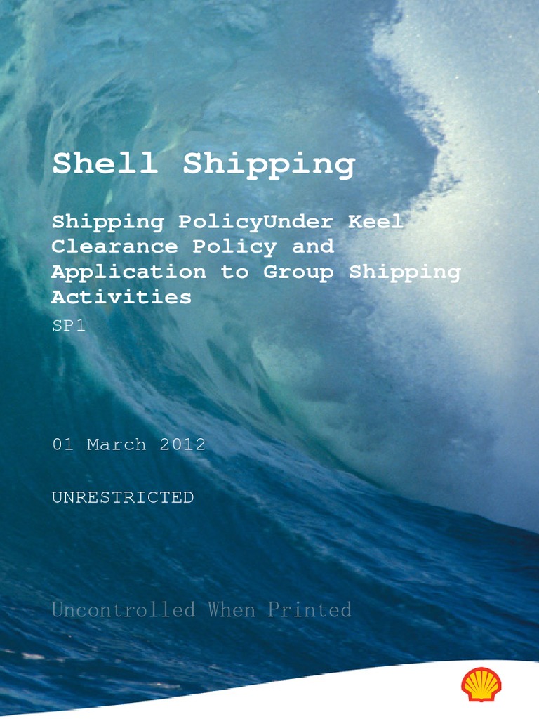 Ukc Policy Shell | PDF | Ships | Tide