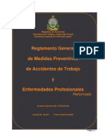 Reglamento Gral Medidas Preventivas Accidentes de Trabajo