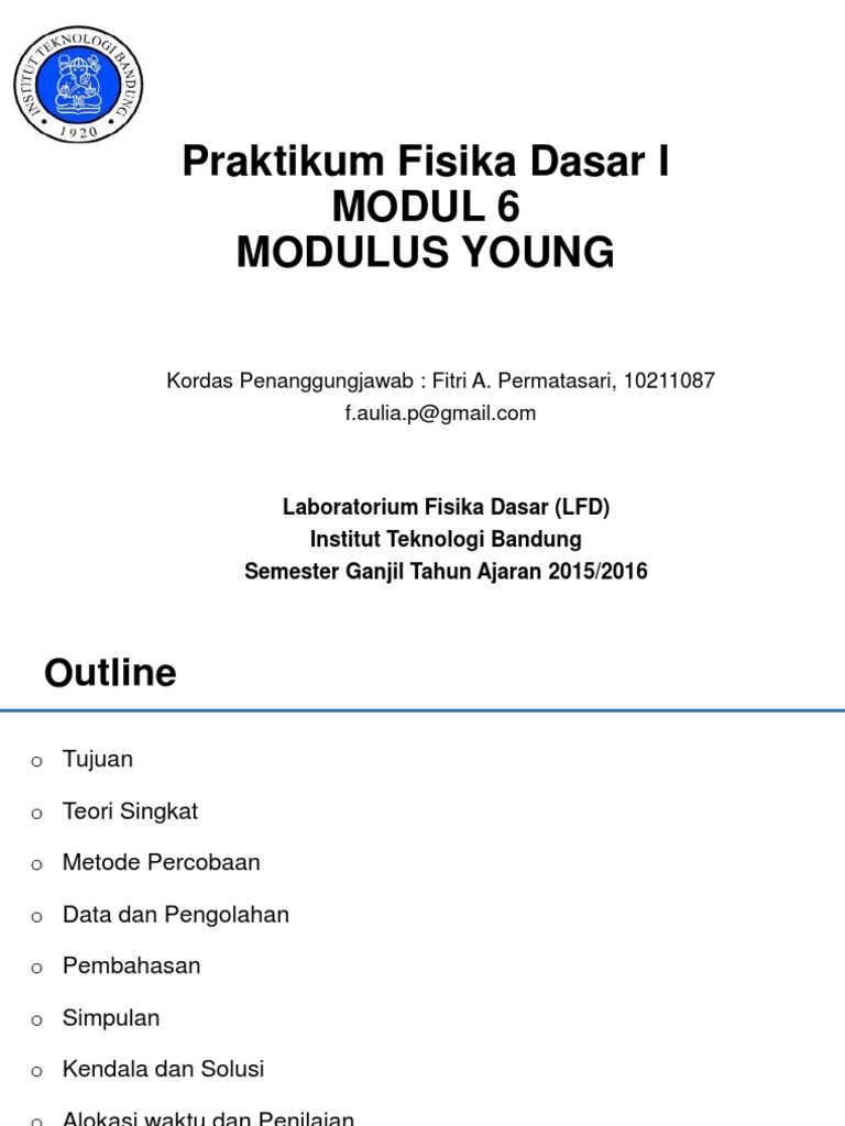 Modul 6 - Modulus Young | PDF | Metode & Bahan Ajar | Sains & Matematika