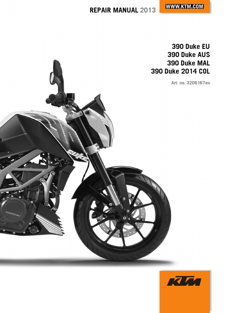 Duke 390 Repair Manual (Full Version - 204pages) | Clutch | Cylinder  (Engine)