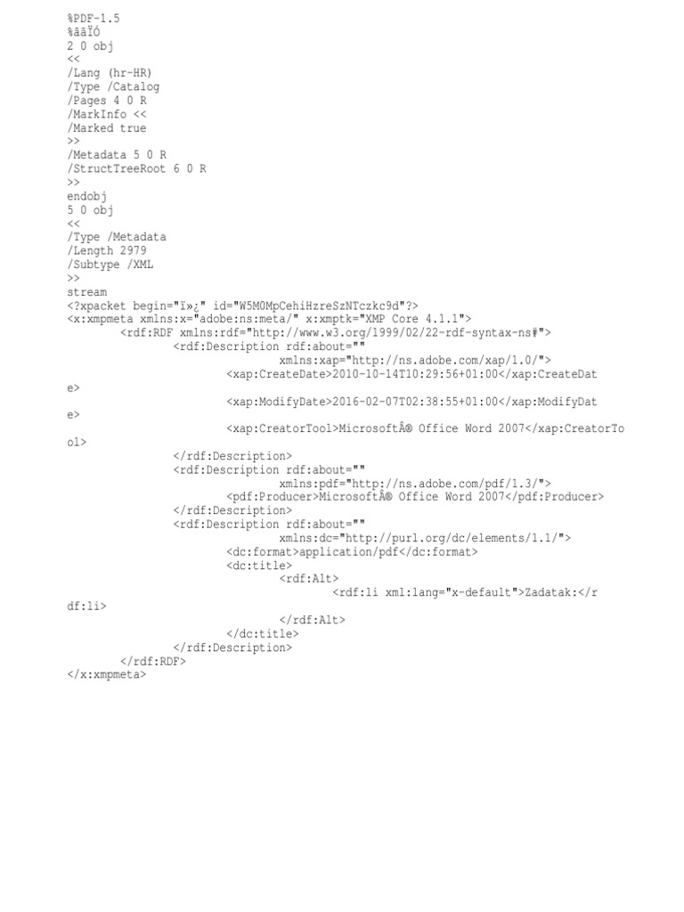 Zadatak 1a Vitlo Skid | PDF | Metadata | Computer File