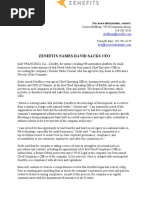 Zenefits Press Release