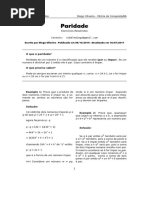 Exercícios Resolvidos provas sobre paridade 