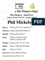 What's in Masters Champion Phil Mickelson's Bag?