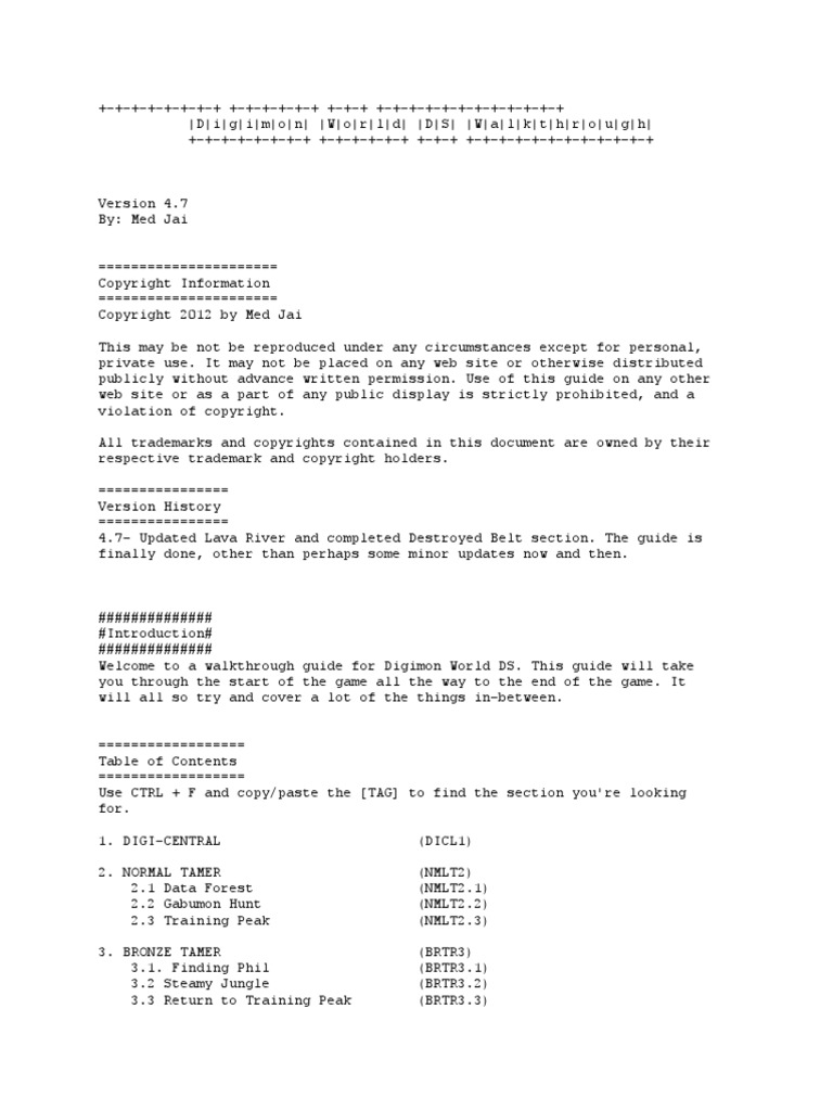 Digimon World Ds Pdf Works Nature