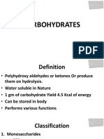 1 - Biochem - Carbohydrates & Lipids