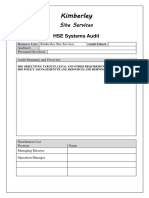HSE Internal Systems Audit