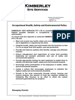 KSS-10 Kimberley Site Services Policy