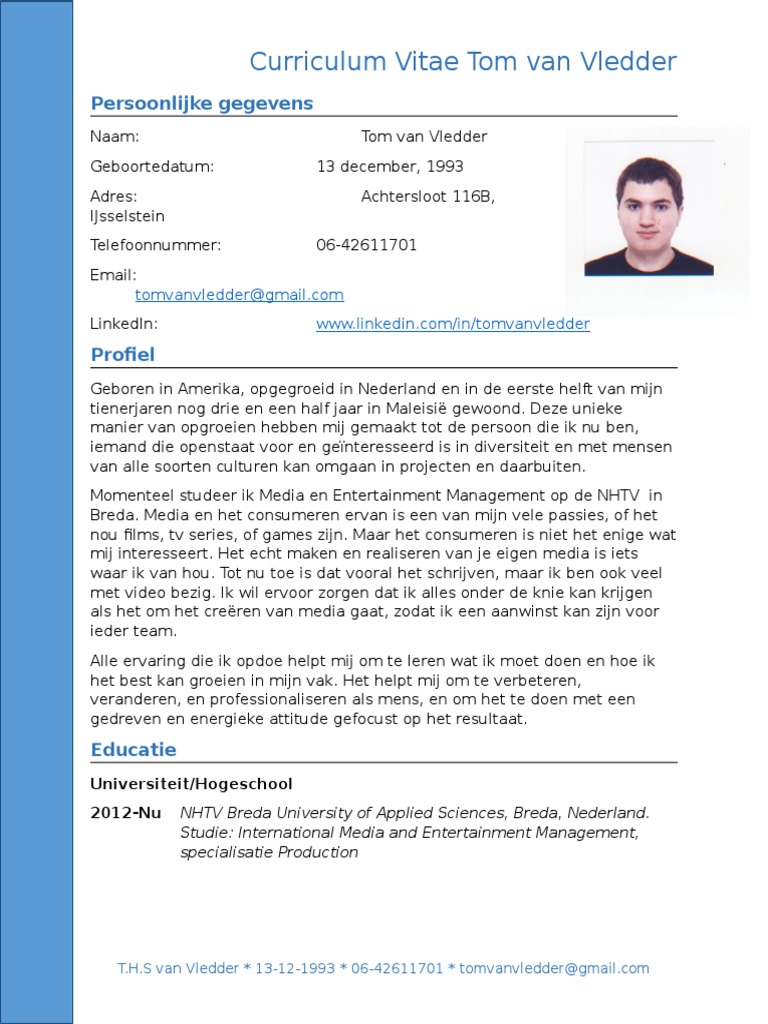 Tom CV | PDF