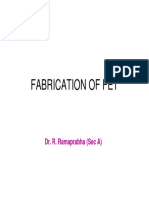 Fabrication of Fet: Dr. R. Ramaprabha (Sec A)