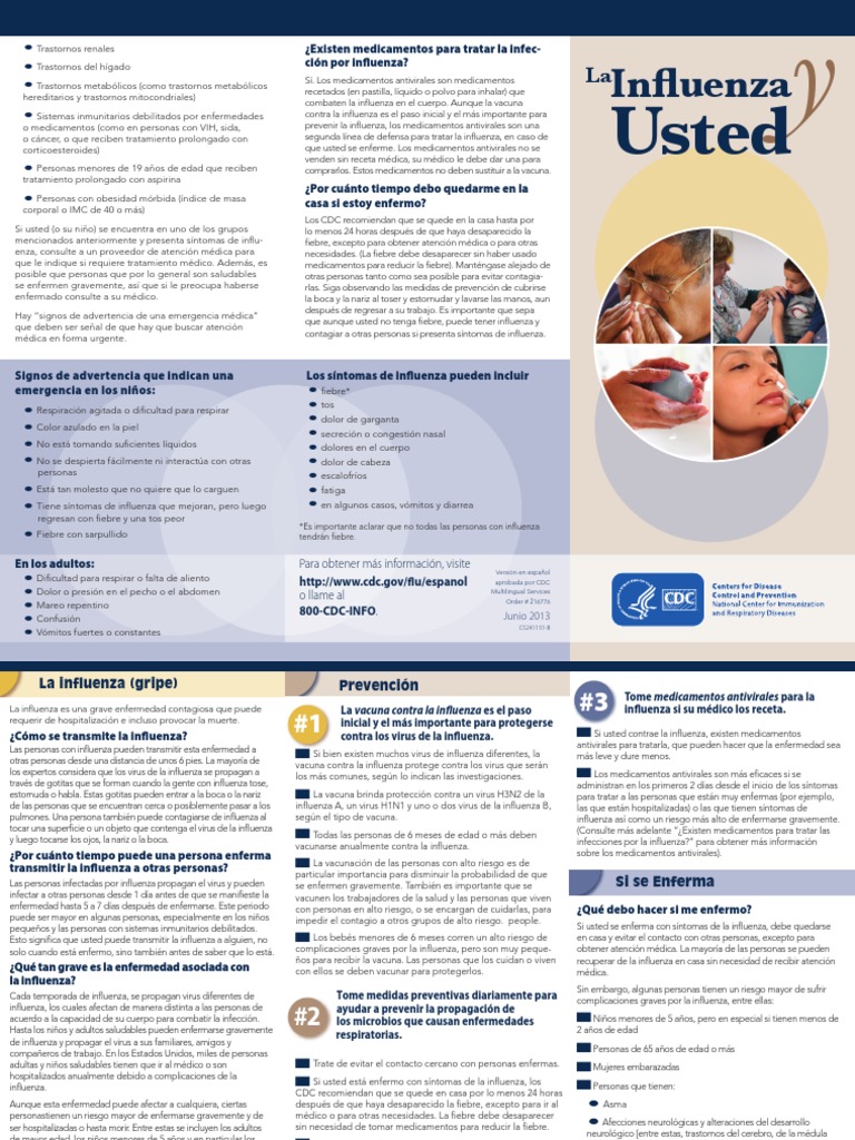 La Influenza y Usted  Influenza  Influenza Vaccine
