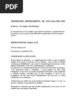Memoria Fol, Sector y Ope Curso 14- 15