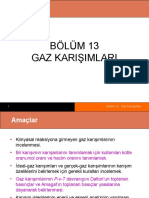 BÖLÜM 13 Gaz Karışımları