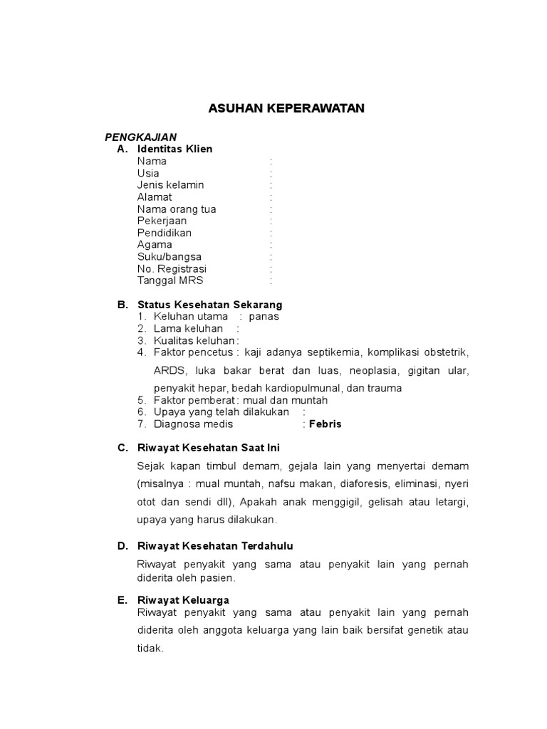 Contoh Askep Febris Pada Anak Pdf - Simak Gambar Berikut