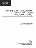 Applied Optimization With Matlab® Programming