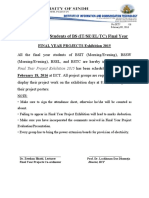Final Year Projects Exhibition Notification 2015