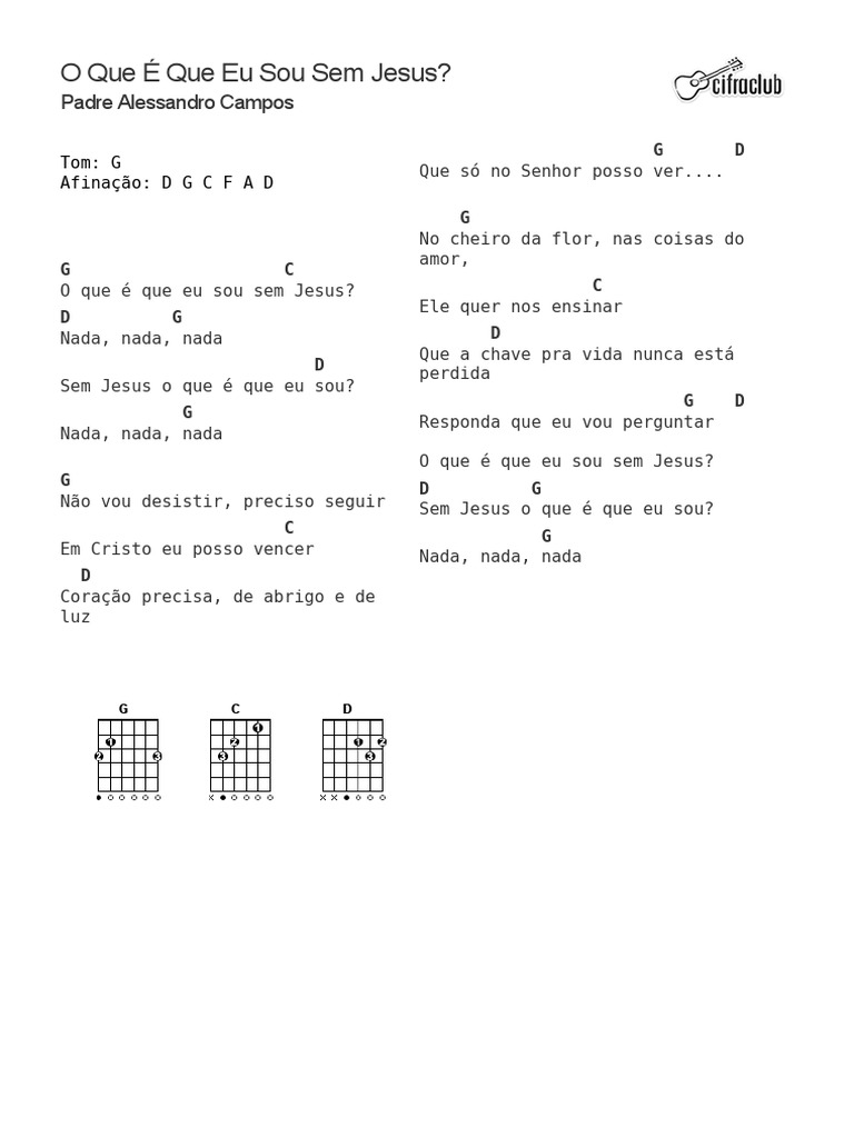 O Que Sou Sem Jesus? | PDF