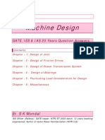 Machine DesignGATE20 Years Question and Answers by S K Mondal