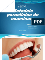 Metodele Paraclinice de Examinare