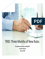 TRID: Three Months of New Rules