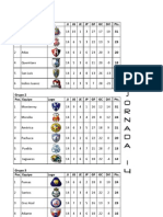 Tabla Grupos Jornada 14 2010