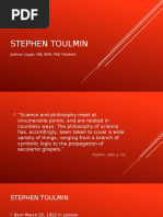 Stephen Toulmin and Philosophy of Science