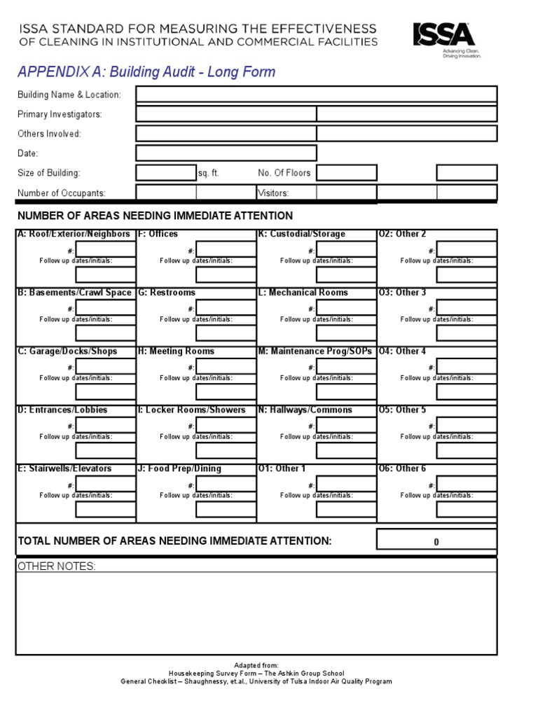 Building Audit Checklist Overview | PDF | Basement | Public Toilet
