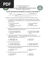 4th Periodical Test in Science V