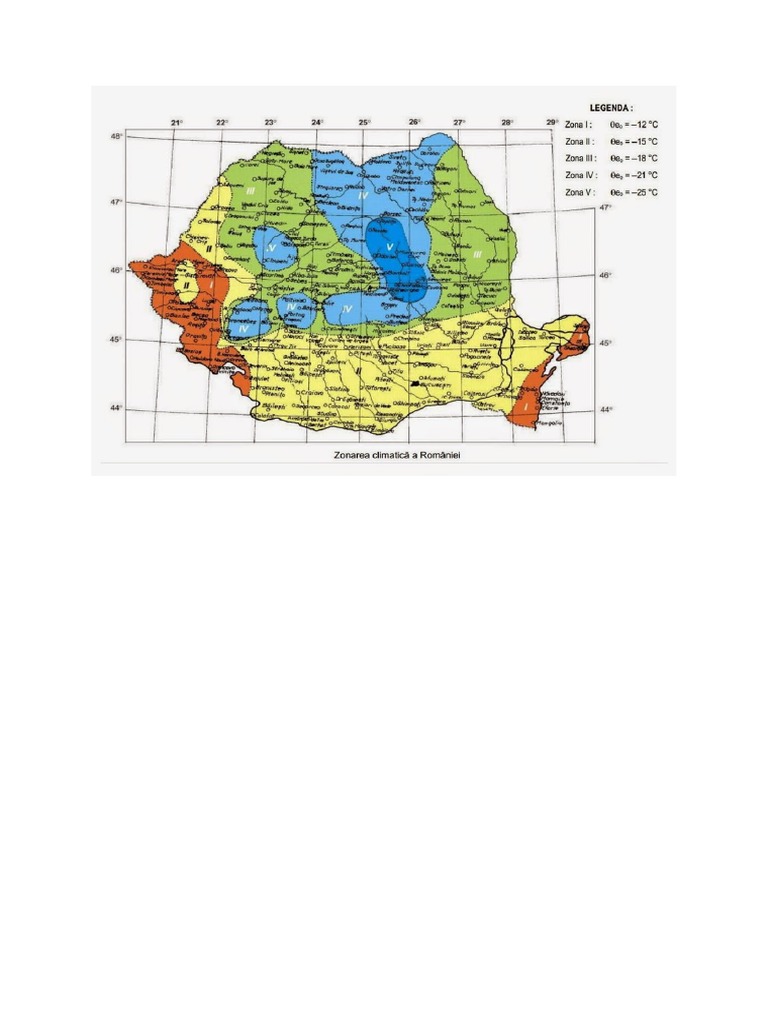 Harta Zone Climatice Romania | PDF