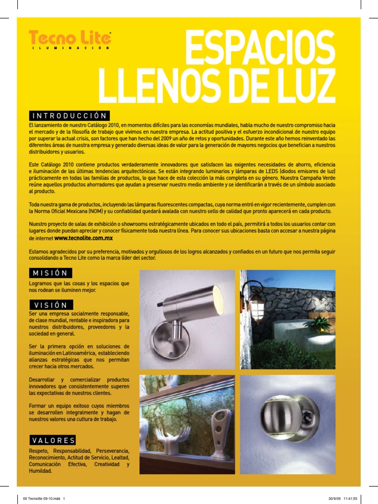 Catalogo Tecnolite Iluminación