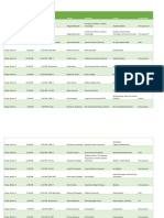 Festival 16 Course Offerings by Day and Location - Listing