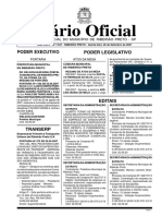 Diário Oficial: Poder Executivo Poder Legislativo