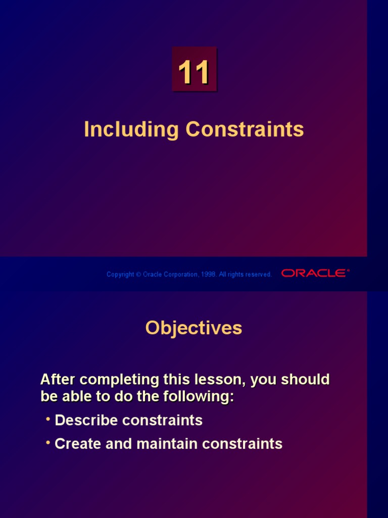 Constraints.ppt | Table (Database) | Data Management