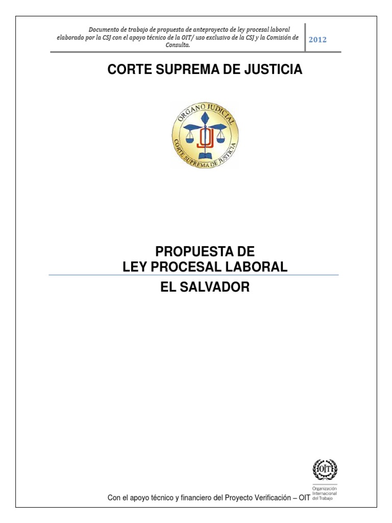 Ley Procesal Laboral | PDF | Derecho laboral | Ley procesal