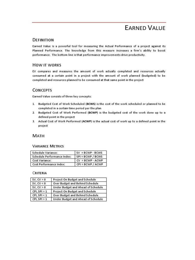 Earned Value | PDF | Industries | Accountability