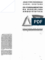 Os Fundamentos Da Disciplina Arquivistica